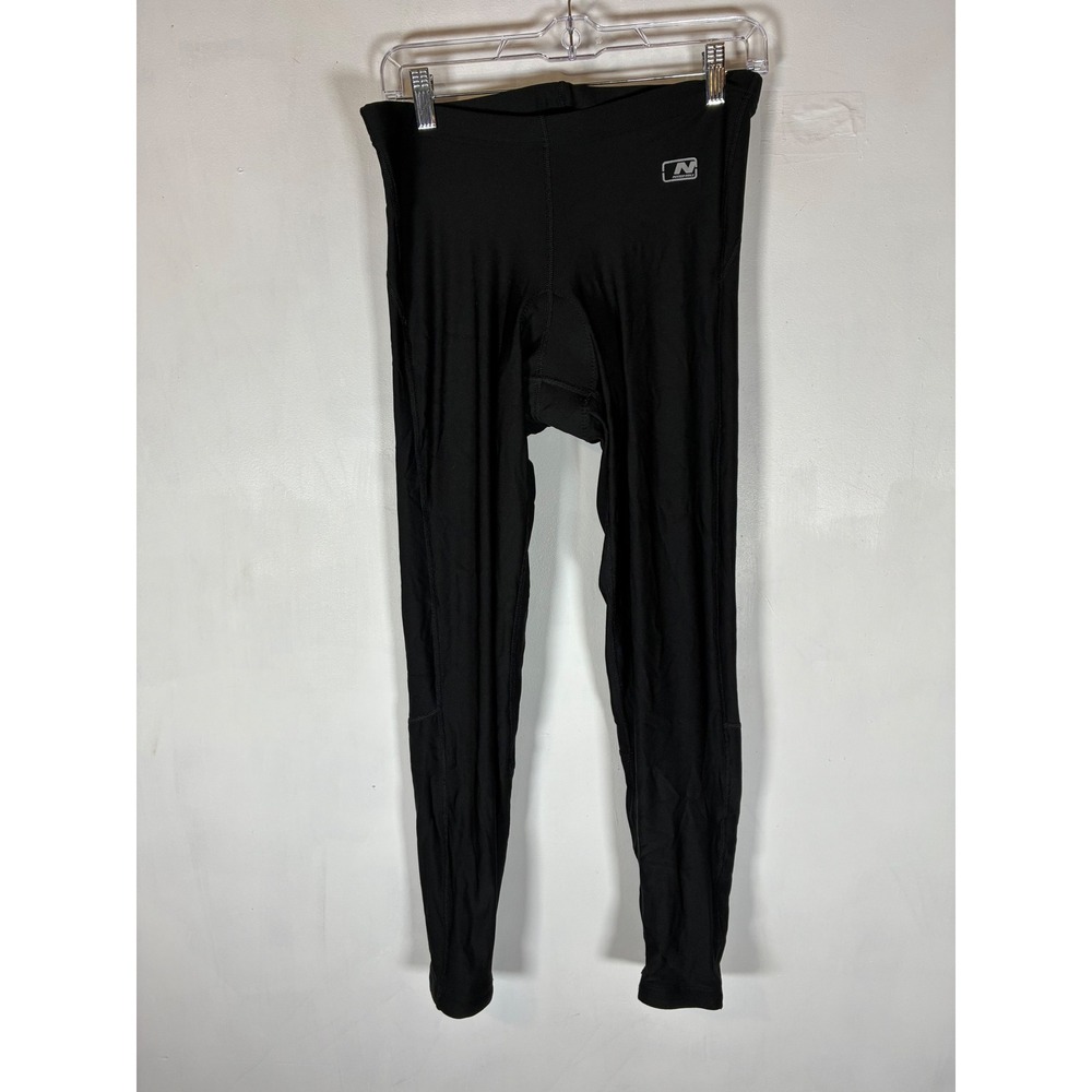 Nishiki Large Black Padded Cycling Tights Bike Pants Reflective Compression